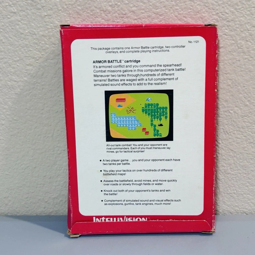Intellivision Armor Battle Mattel Electronics Video Game 1979‎ Box Manual
